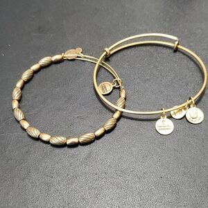 Alex and Ani gold tone coordinating bracelet set